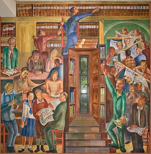 Custom private tour of coit tower library mural 