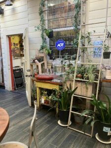 Interior patio of San Francisco Wine and Cheese