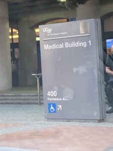 Sign at 400 Parnassus
