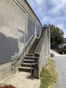 Concrete steps leading up to Grandview Park