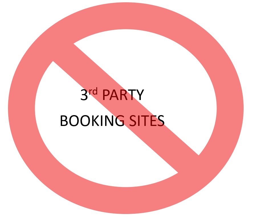 Symbol of no third party booking sites