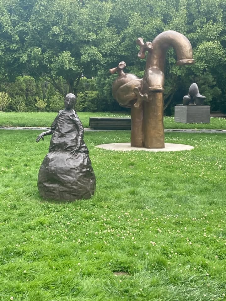 Sculptures in the free garden at the DeYoung